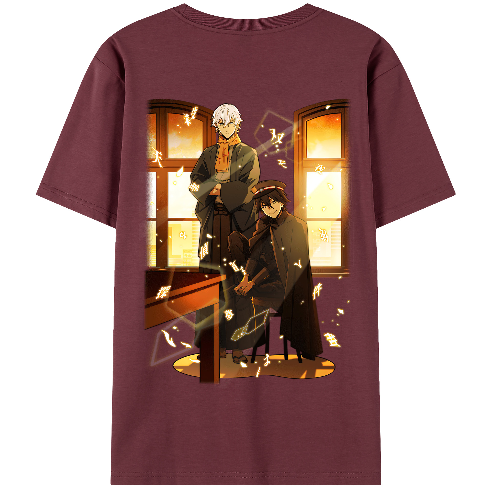 （画像用） 文豪ストレイドッグス Bungo Stray Dogs 綿100％半袖Tシャツ（背面プリント）